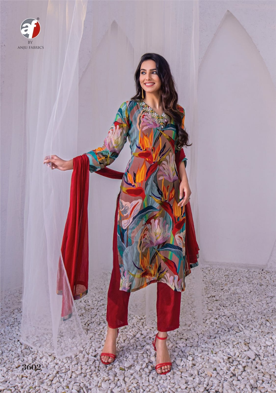 Nazar Vol 6 By Af Organza With Digital Print Kurti Bottom With Dupatta Wholesale Shop In Surat
